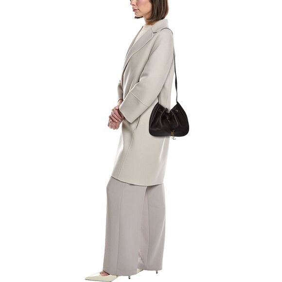 Saint Laurent Paris Vii Mini Leather Hobo Bag, Black - Picture 4 of 5